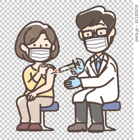 注射を受ける女性 注射を受ける女性 82185038