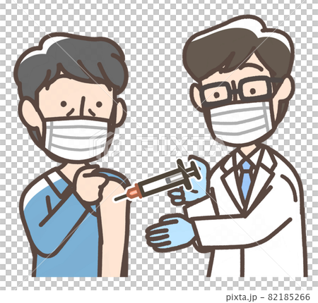 注射を受ける男性 注射を受ける男性 82185266