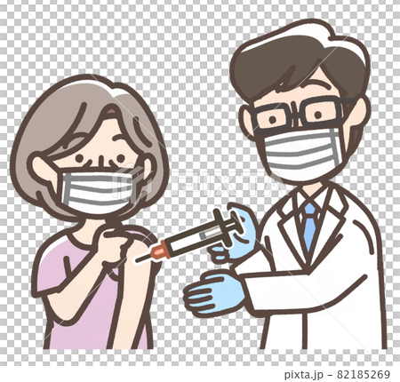注射を受ける女性 82185269