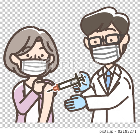 注射を受ける女性 82185271