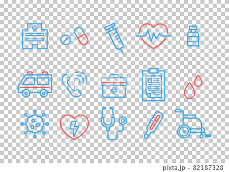 医療系のアイコン用イラスト素材　セット 82187328
