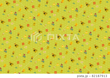 年賀2022張子寅縁起物年賀状 82187913