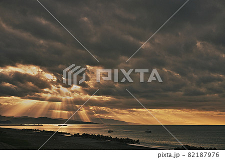 台風一過の朝 82187976