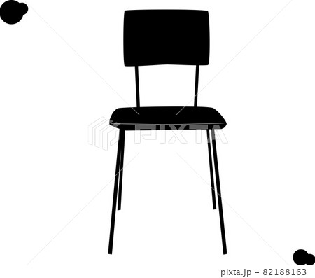 正面を向く椅子 シルエット のイラスト素材 1163