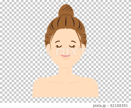 Female face hair loss area vector illustration Female face hair loss area vector illustration 82188391