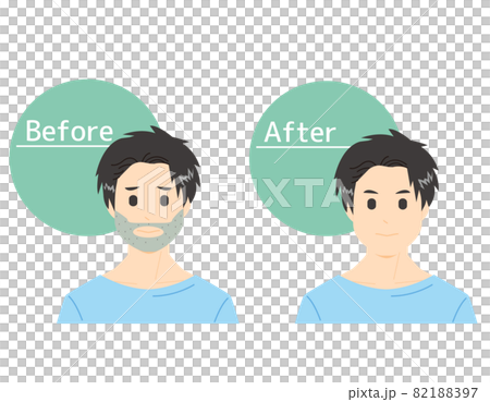 Male face vector illustration beard Male face vector illustration beard 82188397