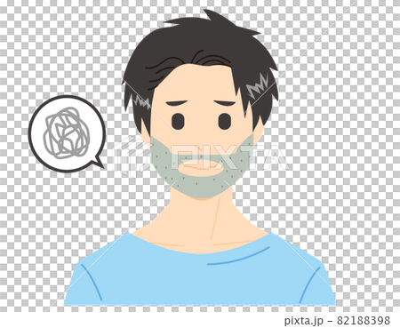 Male face vector illustration beard Male face vector illustration beard 82188398