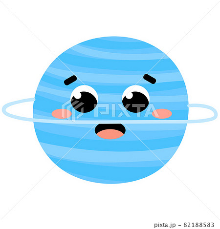Colourful cute uranus planet character with kawaii face in cartoon style isolated on white background Colourful cute uranus planet character with kawaii face in cartoon style isolated on white background 82188583