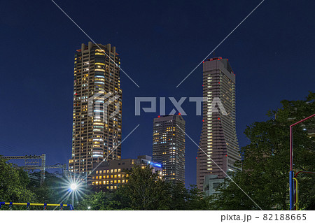 弁天町　都市景観　高層ビル　夜景【9月中旬】 82188665