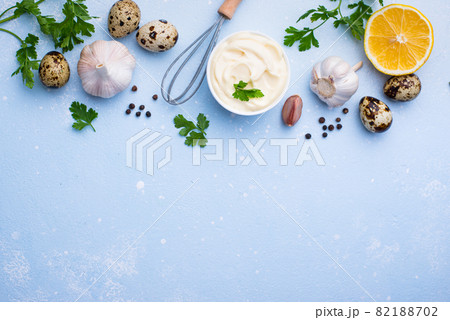 Homemade mayonnaise sauce with ingredient Homemade mayonnaise sauce with ingredient 82188702