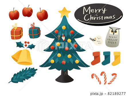 クリスマスツリー 手描きイラスト クリスマスツリー 手描きイラスト 82189277