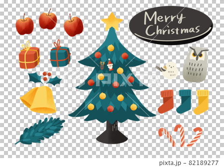 クリスマスツリー 手描きイラスト クリスマスツリー 手描きイラスト 82189277