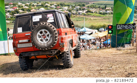 SUV on the offroad race in Moldova SUV on the offroad race in Moldova 82189472