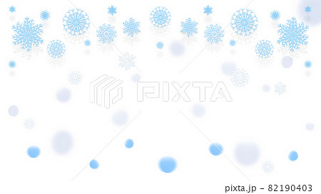 雪の結晶と宙に浮く球体 冬のイメージのバックグラウンドのイラスト素材