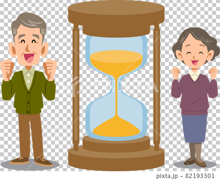 人生の残り時間に希望を持つシニアの夫婦 人生の残り時間に希望を持つシニアの夫婦 82193301