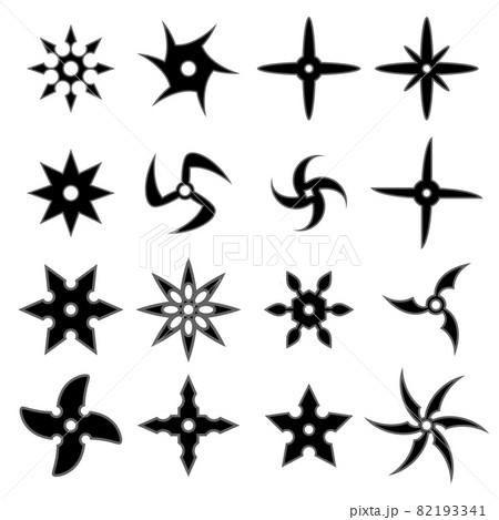 Shuriken Japanese Ninja Weapon Set - Stock Illustration [96287418] - PIXTA