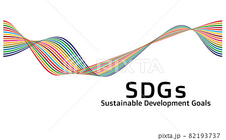 シンプルなグリーティングカード 持続可能な開発目標 SDGs17色のラインアートです ベクター 82193737