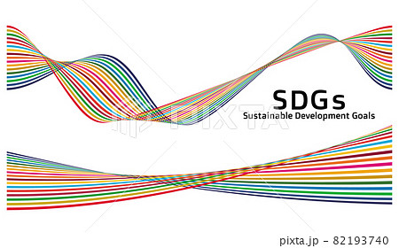シンプルなグリーティングカード 持続可能な開発目標 SDGs17色のラインアートです ベクター シンプルなグリーティングカード 持続可能な開発目標 SDGs17色のラインアートです ベクター 82193740