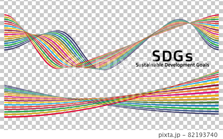 Simple greeting card Sustainable Development Goals SDGs 17 color line art Vector 82193740