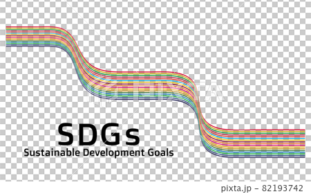 Simple greeting card Sustainable Development Goals SDGs 17 color line art Vector 82193742