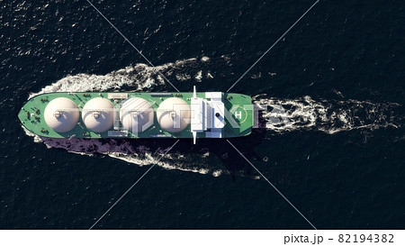 LNG tanker floating in the ocean 82194382