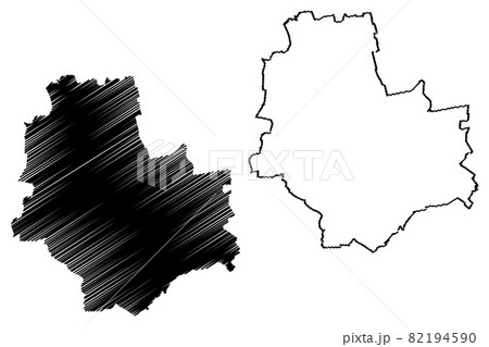 Warsaw City (Republic of Poland) map vector illustration, scribble sketch City of Warsaw map 82194590