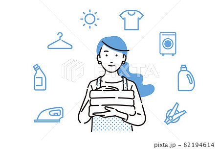 人物 お洗濯女性 人物 お洗濯女性 82194614