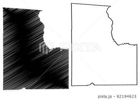 Baker County, Florida (U.S. county, United States of America,USA, U.S., US) map vector illustration, scribble sketch Baker map 82194623