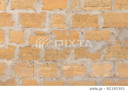 Shell sand and clay brick wall texture background 82195301