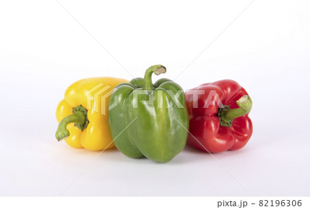 bell peppers isolated on white background. bell peppers isolated on white background. 82196306