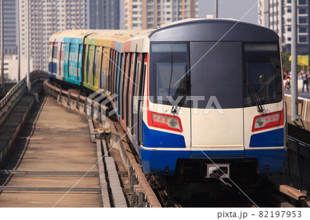 Sky train and buildings Sky train and buildings 82197953