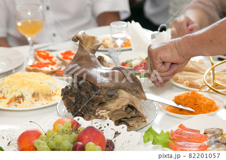 Muslim meat dish for honored guests at the festival Muslim meat dish for honored guests at the festival 82201057