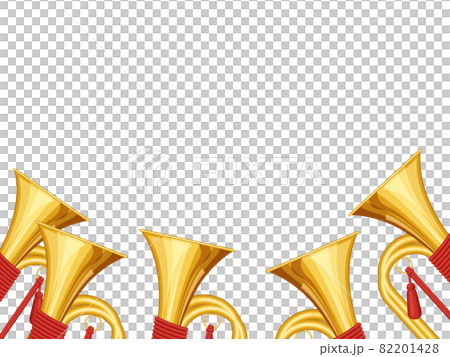 Image of kneading_Illustration of signal bugle_Frame Image of kneading_Illustration of signal bugle_Frame 82201428