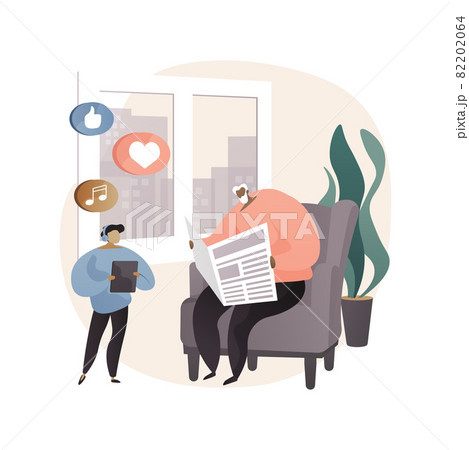 Generation gap abstract concept vector illustration. 82202064