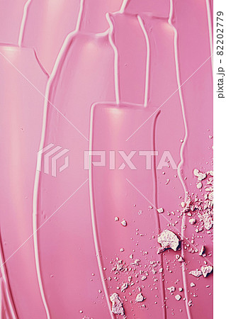 Cosmetic texture flatlay, beauty and make-up background Cosmetic texture flatlay, beauty and make-up background 82202779