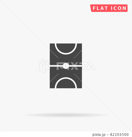 Basketball Court flat vector icon. Hand drawn style design illustrations 82203500