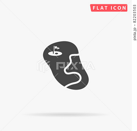 Golf Course, Field flat vector icon. Hand drawn style design illustrations Golf Course, Field flat vector icon. Hand drawn style design illustrations 82203503