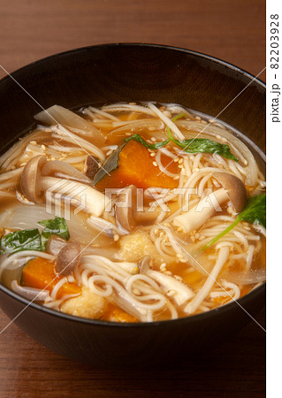 きのことかぼちゃの煮麺 きのことかぼちゃの煮麺 82203928