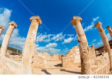 Ancient Columns at Paphos Archaeological Park. Cyprus Ancient Columns at Paphos Archaeological Park. Cyprus 82206330