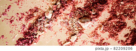 Crushed cosmetics, mineral organic eyeshadow, blush and cosmetic powder isolated on golden background, makeup and beauty banner, flatlay design Crushed cosmetics, mineral organic eyeshadow, blush and cosmetic powder isolated on golden background, makeup and beauty banner, flatlay design 82209206