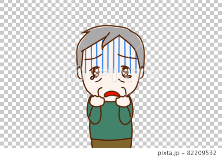 <Upper body / front> An elderly man who turns deep blue and asks for forgiveness <Upper body / front> An elderly man who turns deep blue and asks for forgiveness 82209532