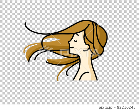 Woman with fluttering hair 82210243