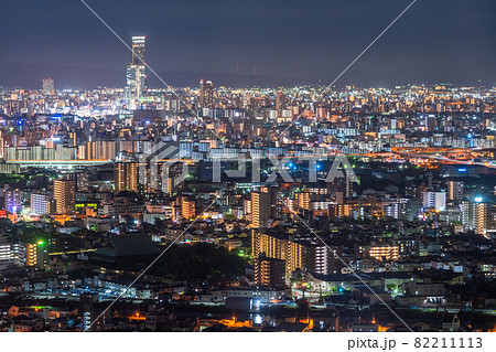 《大阪府》大阪中心街・都市夜景 《大阪府》大阪中心街・都市夜景 82211113