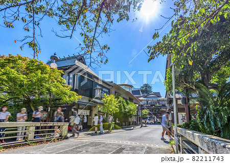 神奈川県箱根湯本　温泉街の風景 82211743