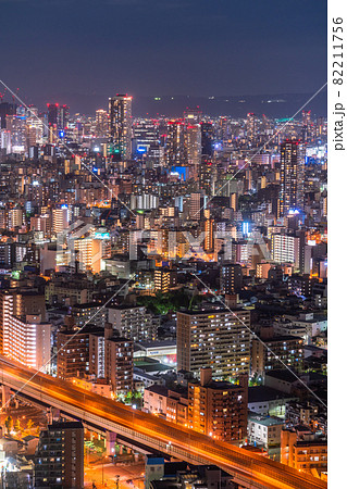 《大阪府》大阪中心街・都市夜景 《大阪府》大阪中心街・都市夜景 82211756