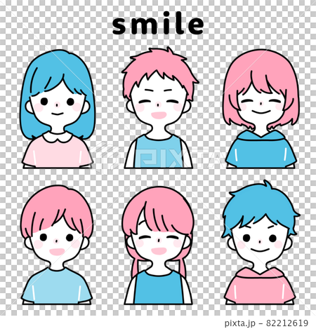 人物插圖 set_child_smile_pastel 顏色 人物插圖 set_child_smile_pastel 顏色 82212619