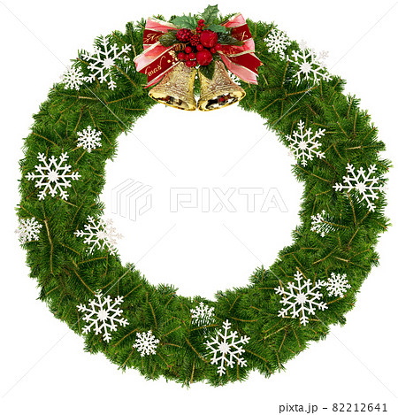 クリスマスのフレーム素材 背景透過 切り抜かれていますのイラスト素材
