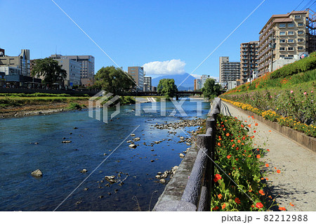開運橋花壇と北上川 開運橋花壇と北上川 82212988