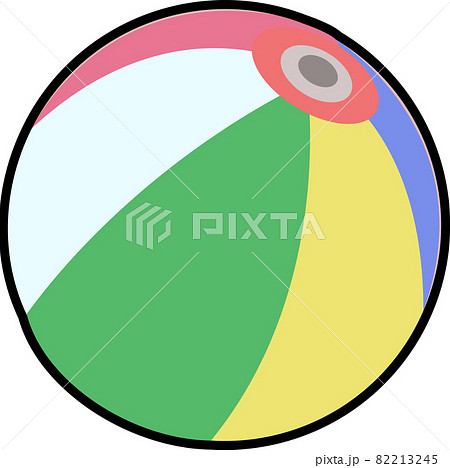 ポップでかわいい紙風船のイラスト 年賀状 正月 日本のイラスト素材