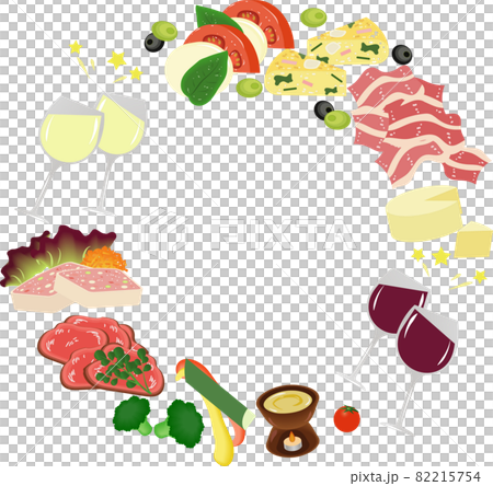 Wine and appetizer frame 82215754